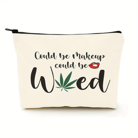 Funny Leaf Makeup Bag Gift For Women Friends Sister Teen Girls