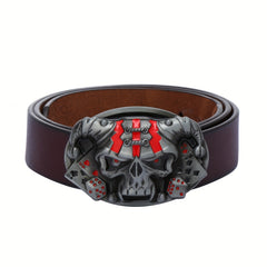 Men's Novelty Skull Belt Buckle for 3.5in Wide Belts