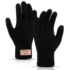 Knitted Pineapple Pattern Gloves for Men Women Non Slip Warm Gloves