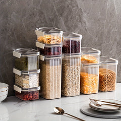 Clear Striped Food Storage Containers with Lids Moisture proof Fresh keeping