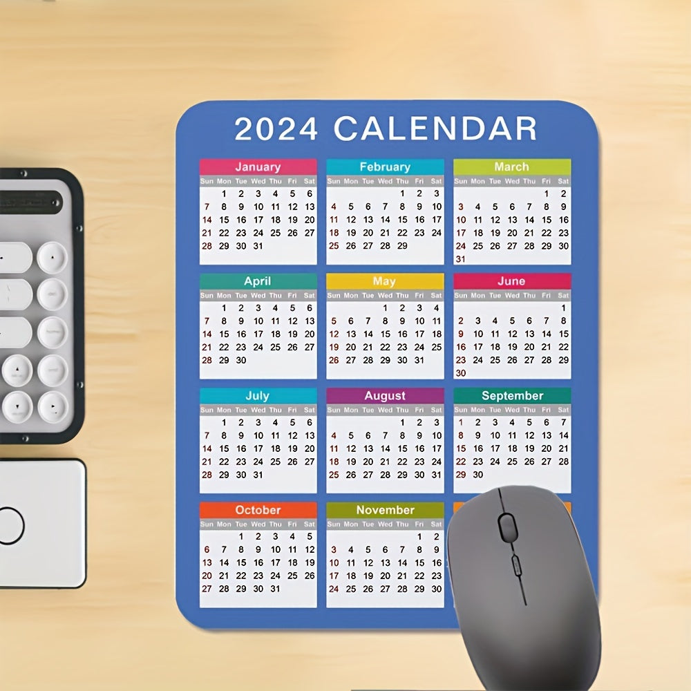 Calendar HD Mouse Pad Non Slip Rubber Mouse Pad For Computer Desk Office