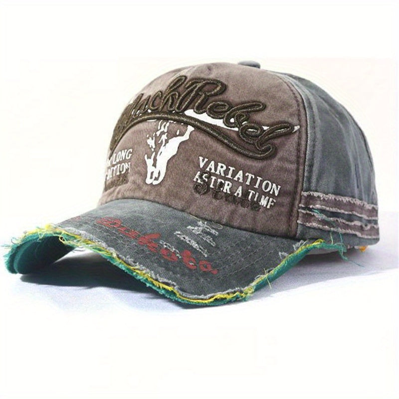 Adjustable Summer Casual Mens Peaked Cap Embroidered Letters Outdoor Sport