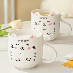 Cartoon Cat Mug for Home and Travel