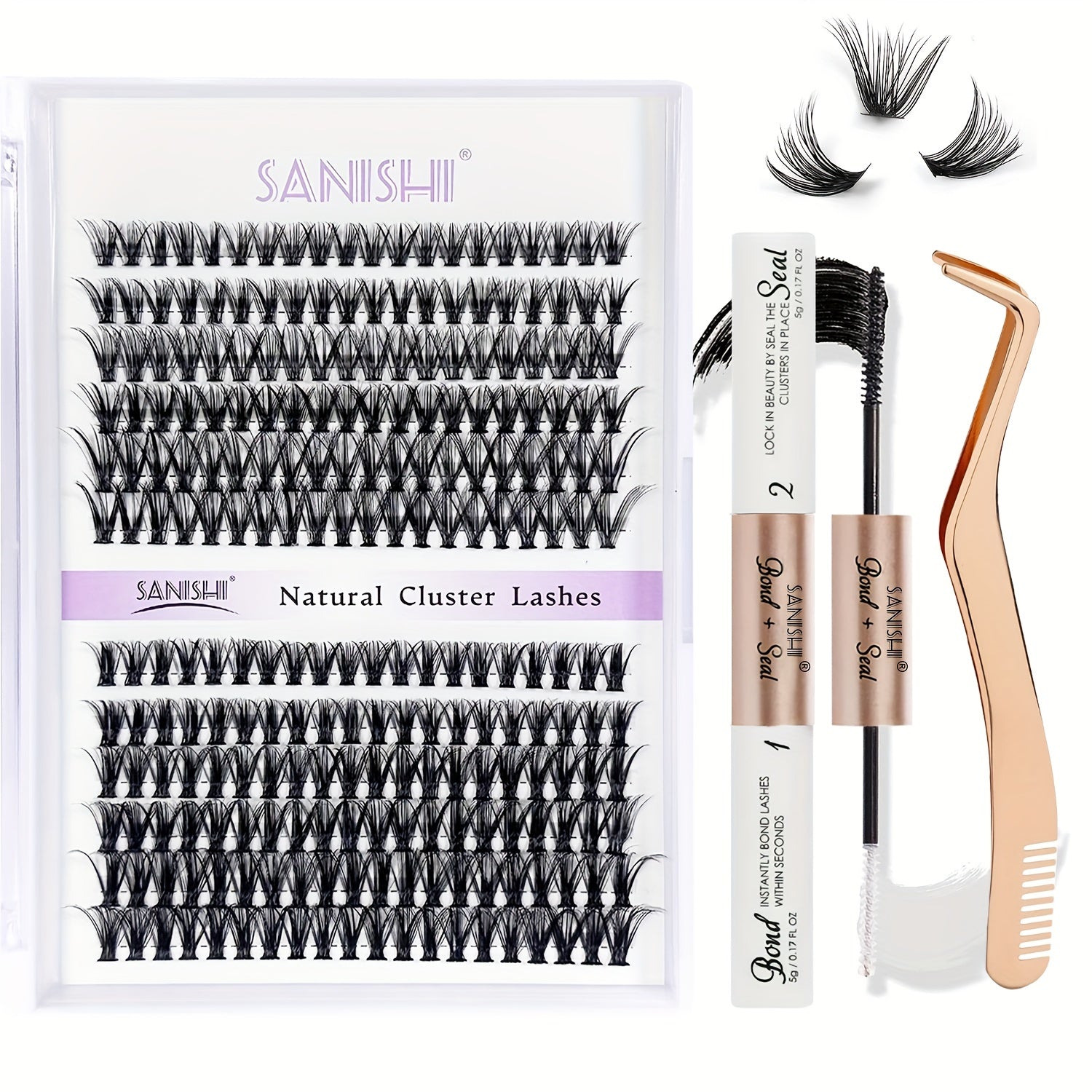 DIY Lash Extension Kit 240pcs Individual Lashes Cluster D Curling