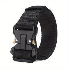 Nylon Tactical Belt Quick Release Metal Buckle for Men Women