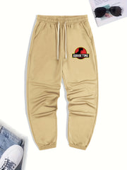 Jurassic Dino Pattern Men's Pants Drawstring Active Trousers