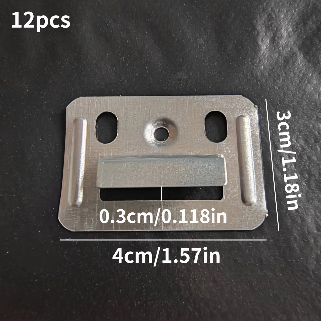 12pcs Stainless Steel Clapboard Clip Wall Card Clip Easy to Use