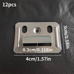 12pcs Stainless Steel Clapboard Clip Wall Card Clip Easy to Use