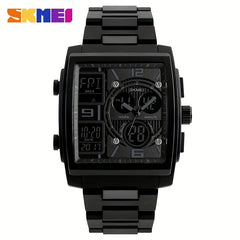 LED Square Quartz Watch Multifunctional Waterproof Outdoor Casual