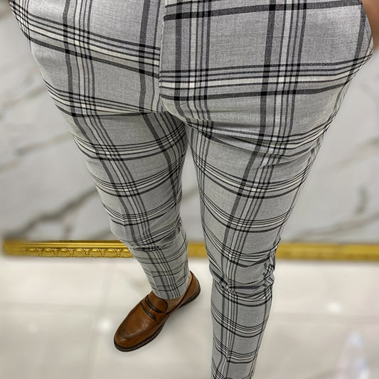 Retro Style Palid Slacks Men s Casual Slightly Stretch Pants