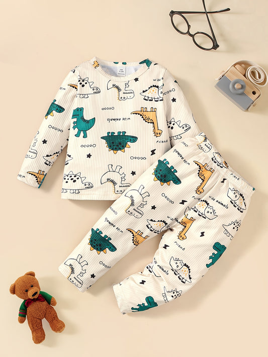Baby Dinosaur Long Sleeve Top Trousers Loungewear Set