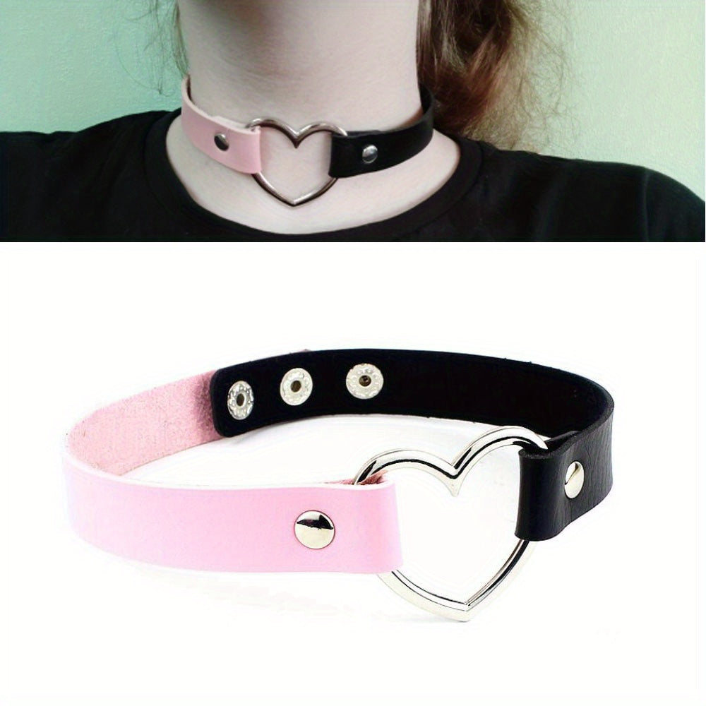 PU Leather Choker Punk Gothic Style Necklace
