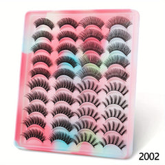 3D Faux Mink Lashes Fluffy Soft Wispy Natural Cross 20 Pairs