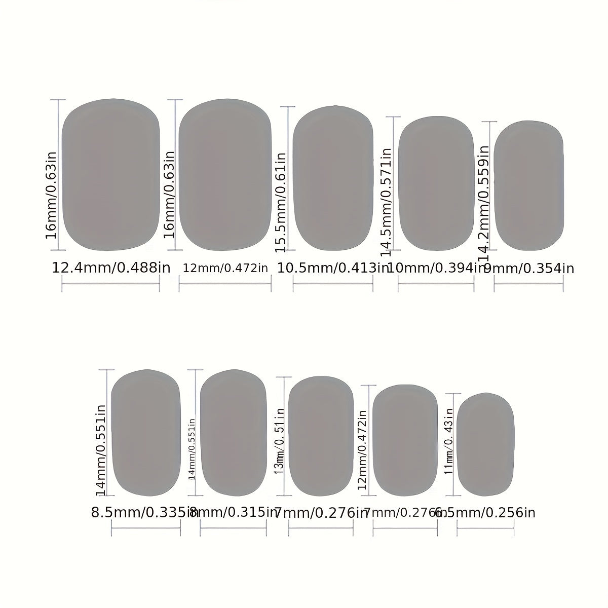 12pcs Purple Pink Cartoon Nail Tips Short Oval Shape Press On Nails