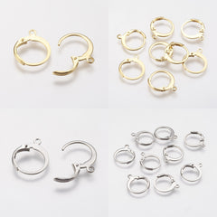 304 Stainless Steel Leverback Earrings 14.5x12x2mm
