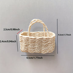 Mini Basket Small Cloth Weaving Paper Vine Basket Decoration Easter