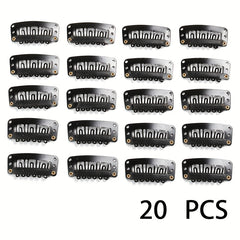 20pcs U Shaped Wigs Clips Silicone Back Hair Extensions Wedding Hair Accessories