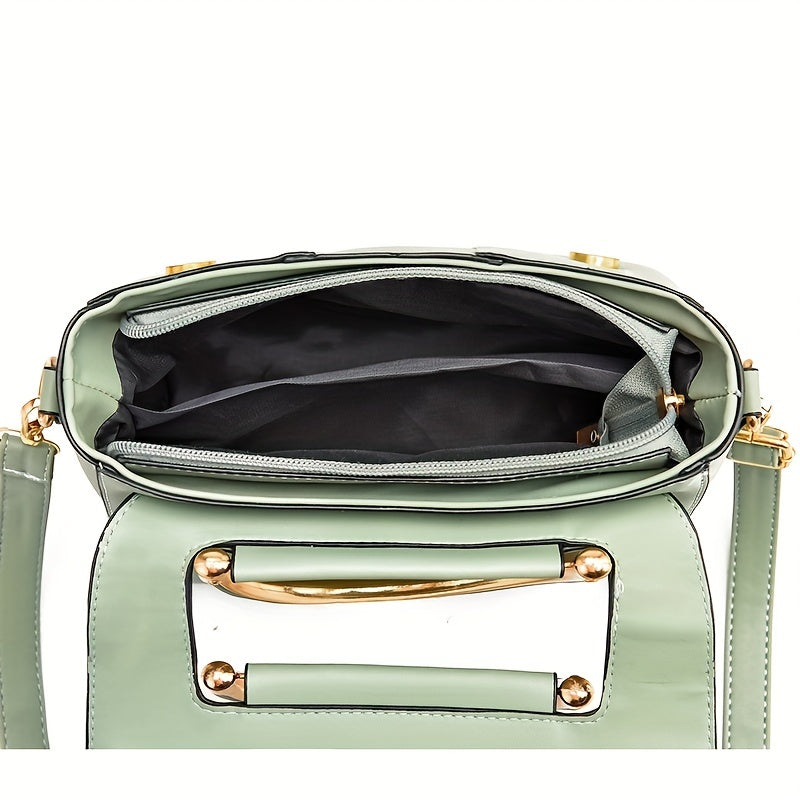 Minimalist Solid Square Bag Satchel for Work