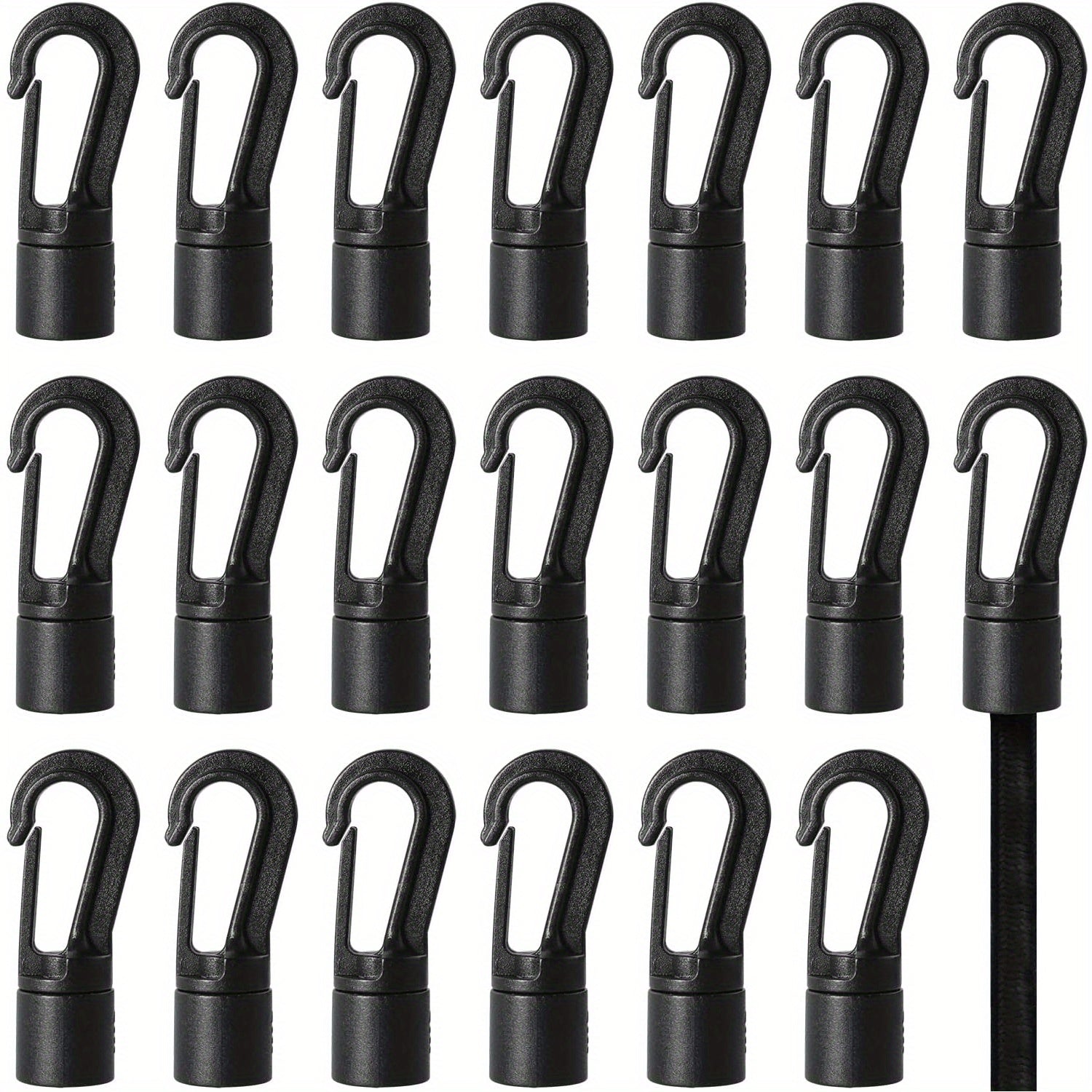 Bungee Shock Cord Hook 10-20pcs Rope Terminal Ends S Open E