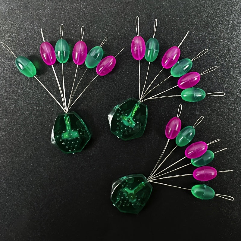 100pcs Silicone Space Beans Fishing Line Stoppers Fishing Float Stops