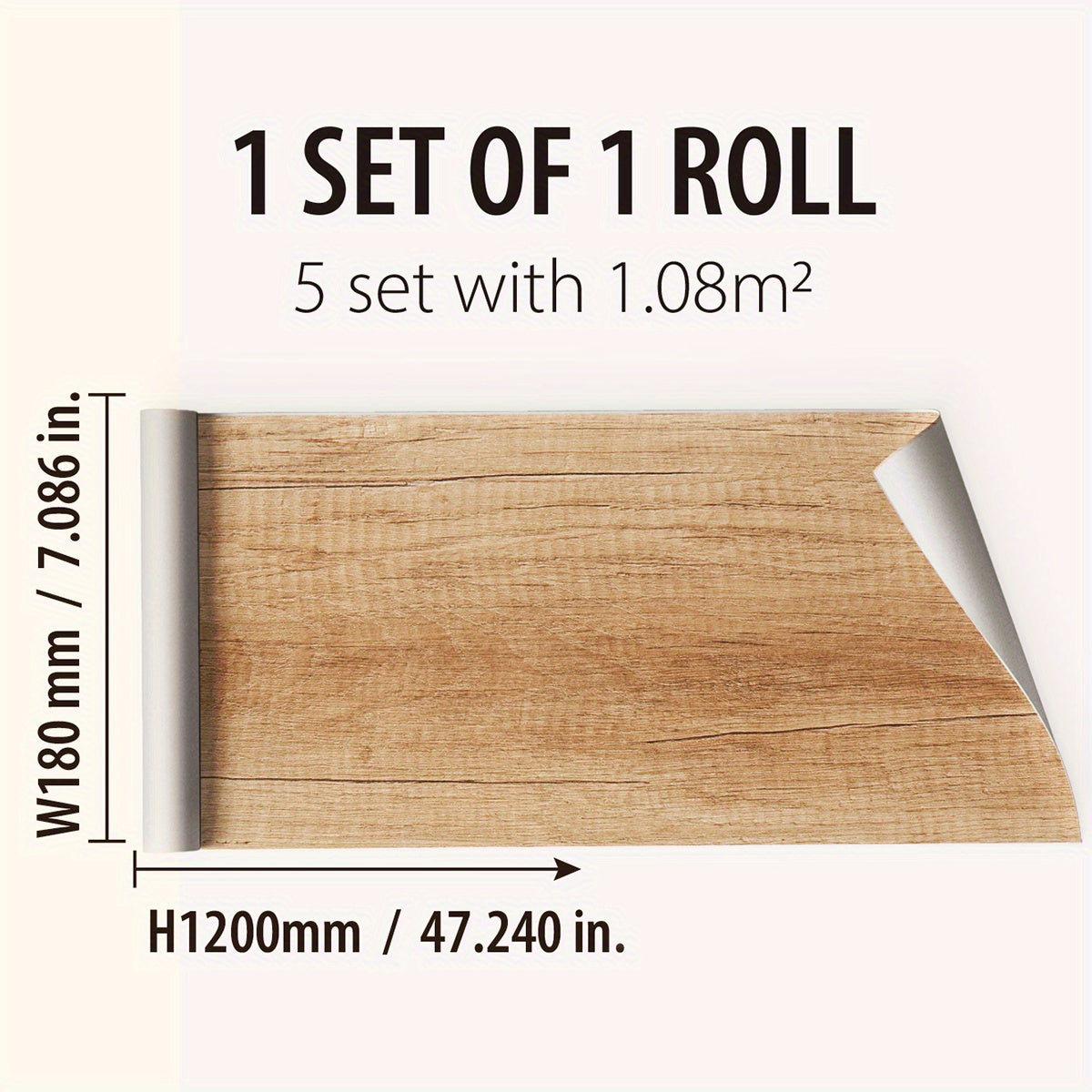 Wood Grain Printed Floor Stickers Waterproof Anti-slip Tile Stickers