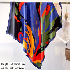 Wavy Block Shawl Large Square Scarf Outdoor Windproof Headwrap
