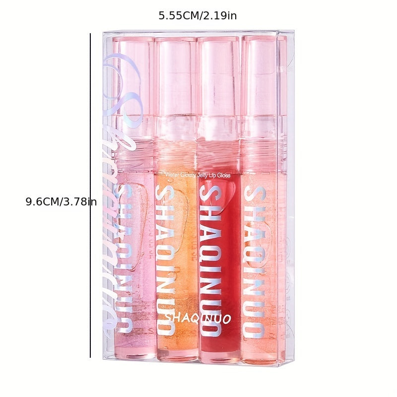 Glazed Lip Gloss Set - Hydrating Plumping Lipstick