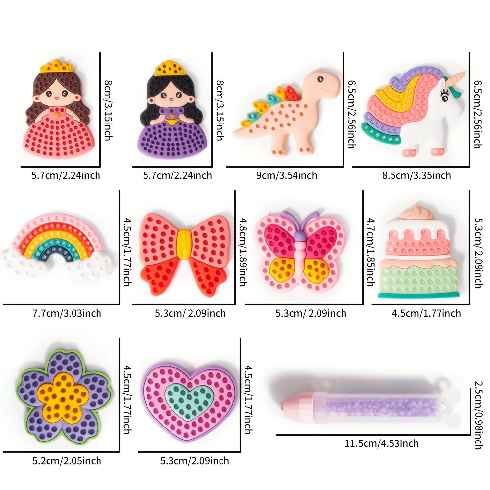 Kids DIY Bead Painting Kit - Fridge Magnet Art