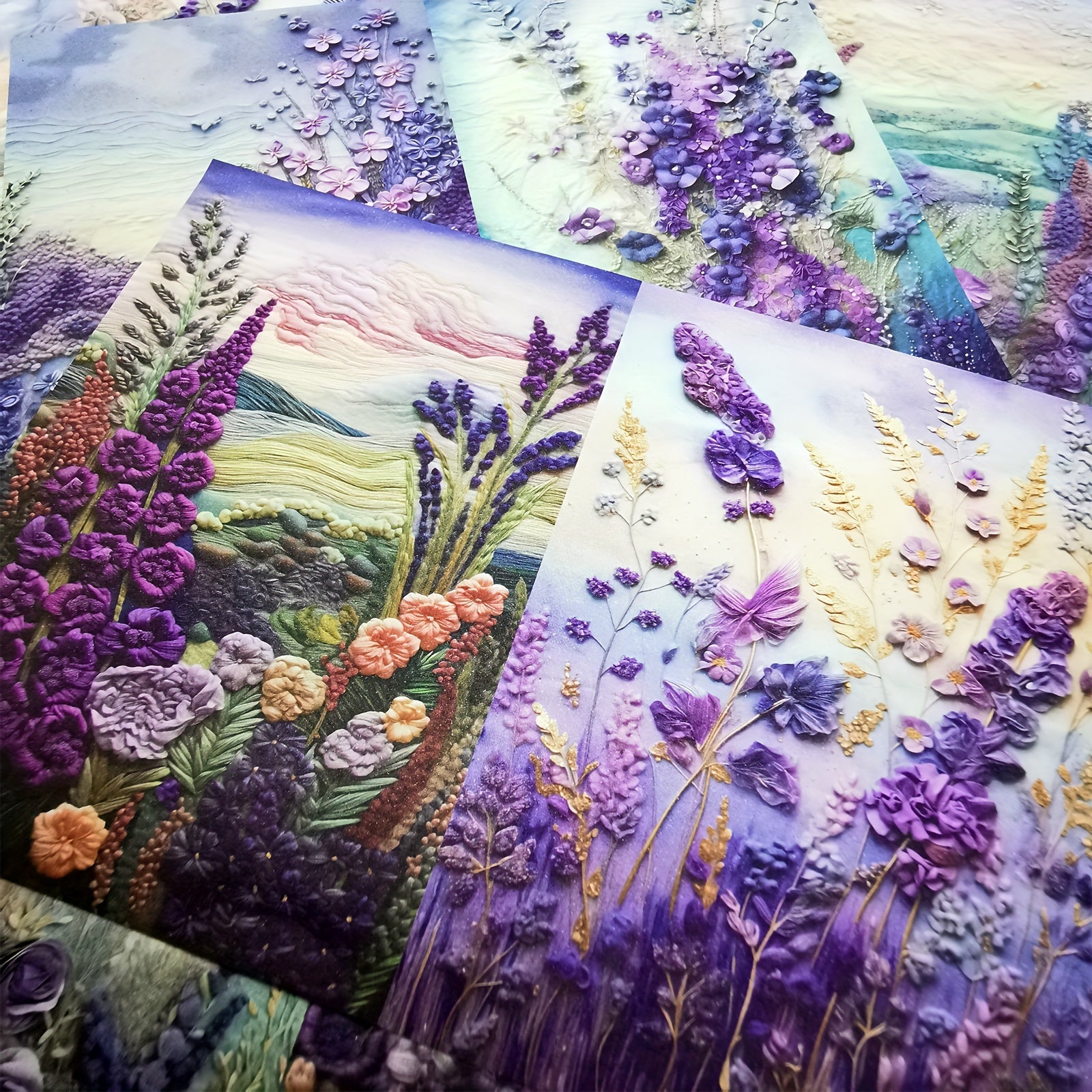 Vigus10pcs Lavender Manor A5 Size Paper