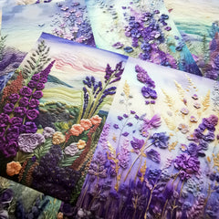Vigus10pcs Lavender Manor A5 Size Paper