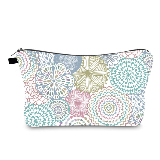 Floral Pattern Travel Makeup Bag - Portable & Stylish - Ideal Gift for Travelers