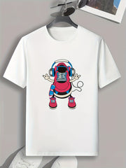 Cool Sneaker Print Men's Graphic Tee for Summer