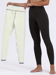 Plush Thermal Pants Comfy Slim Elastic Tights for Winter