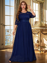  Lace Sleeve Maxi Wedding Dress