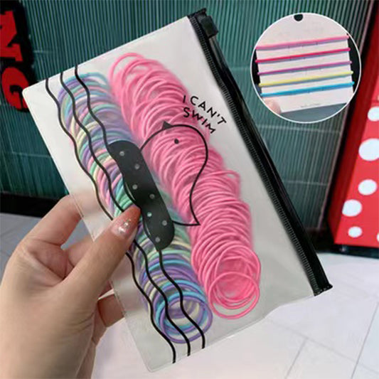 200 Hair Ties for Kids & Girls Elastic Polyester Hair Ties