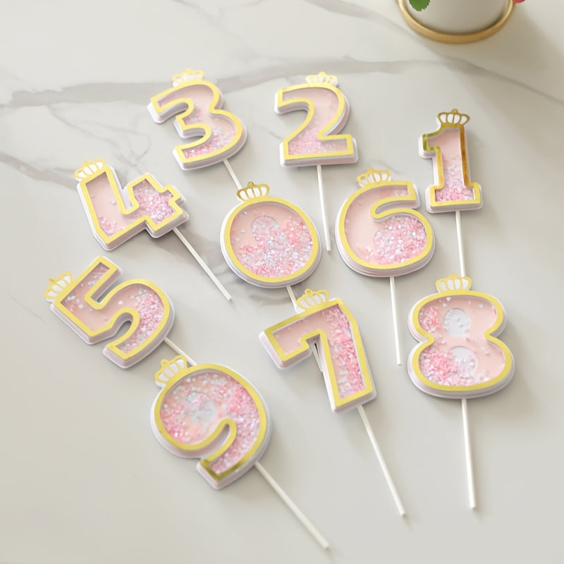 Sequin Crown Digital Number 0-9 Plug In