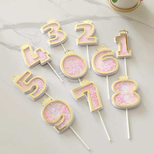 Sequin Crown Digital Number 0-9 Plug In