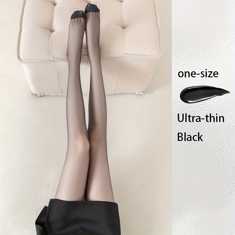 Ultra Thin Sheer Tights High Waist Footed Pantyhose Women's Stockings