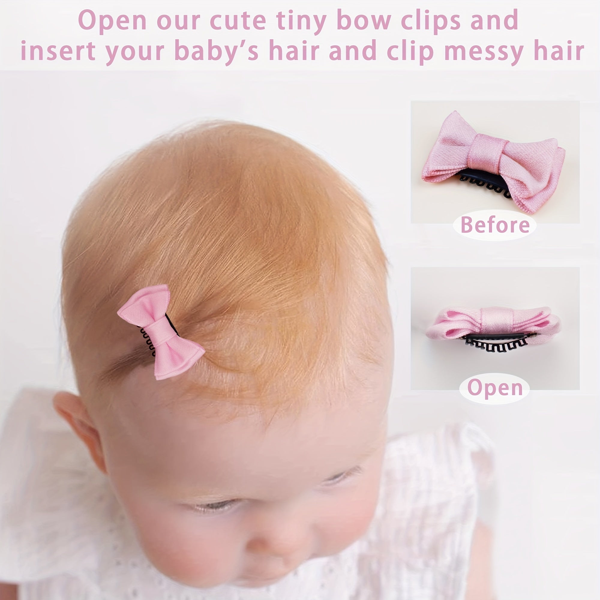 16pcs Bow Hair Clips for Baby Girls