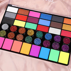 42 Colors Water Soluble Body Paint UV Glitter Set