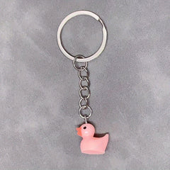 7pcs Duck Keychain Bag Pendant Resin Yellow Duck Accessories
