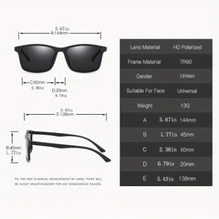Men's TR90 Polarized UV400 Sunglasses for Driving Fishing Sports