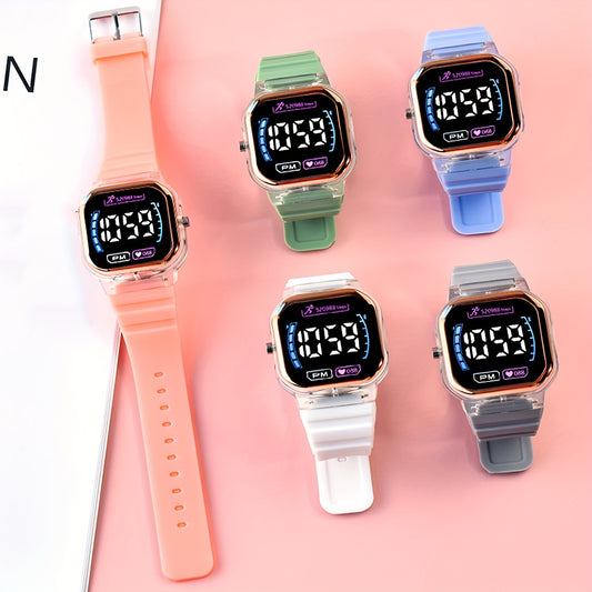 LED Display Children's Colorful Electronic Watch