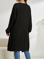 Long Length Knit Cardigan Open Front Sweater Women's Clothing