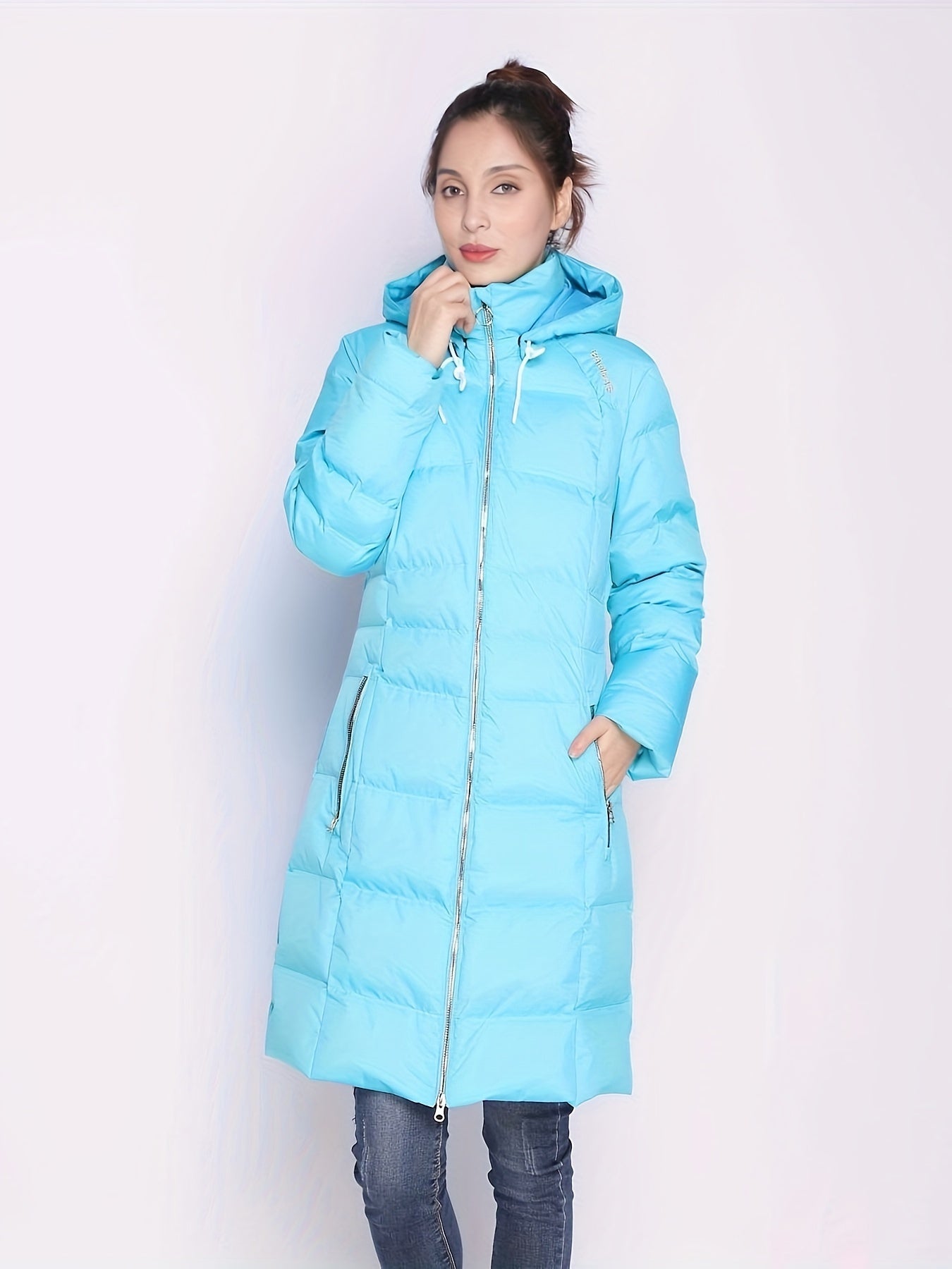 Thickened Long Down Jacket for Winter Outdoor Sports Women