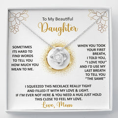 Love Knot Necklace for Daughter - Hard to Find Words