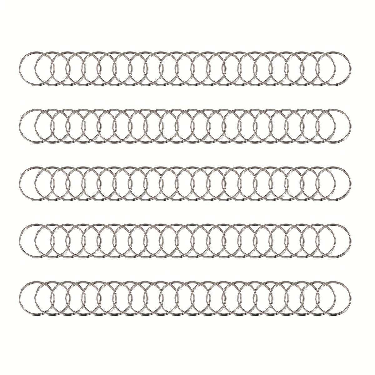 20 50 100pcs Silver Keychain DIY Key Ring Jewelry Accessories Split Ring