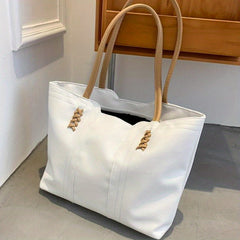 Large Capacity Lightweight Tote Bag Colorblock Handbag