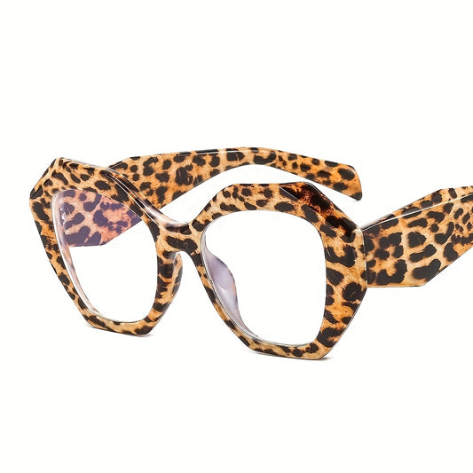 Geometric Frame Clear Lens Glasses For Women Men Y2K Candy Anti Light Glasses