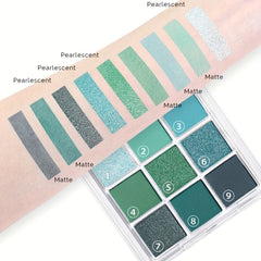 Green Avocado Eyeshadow Palette Vibrant Waterproof Matte And Shimmer Finish